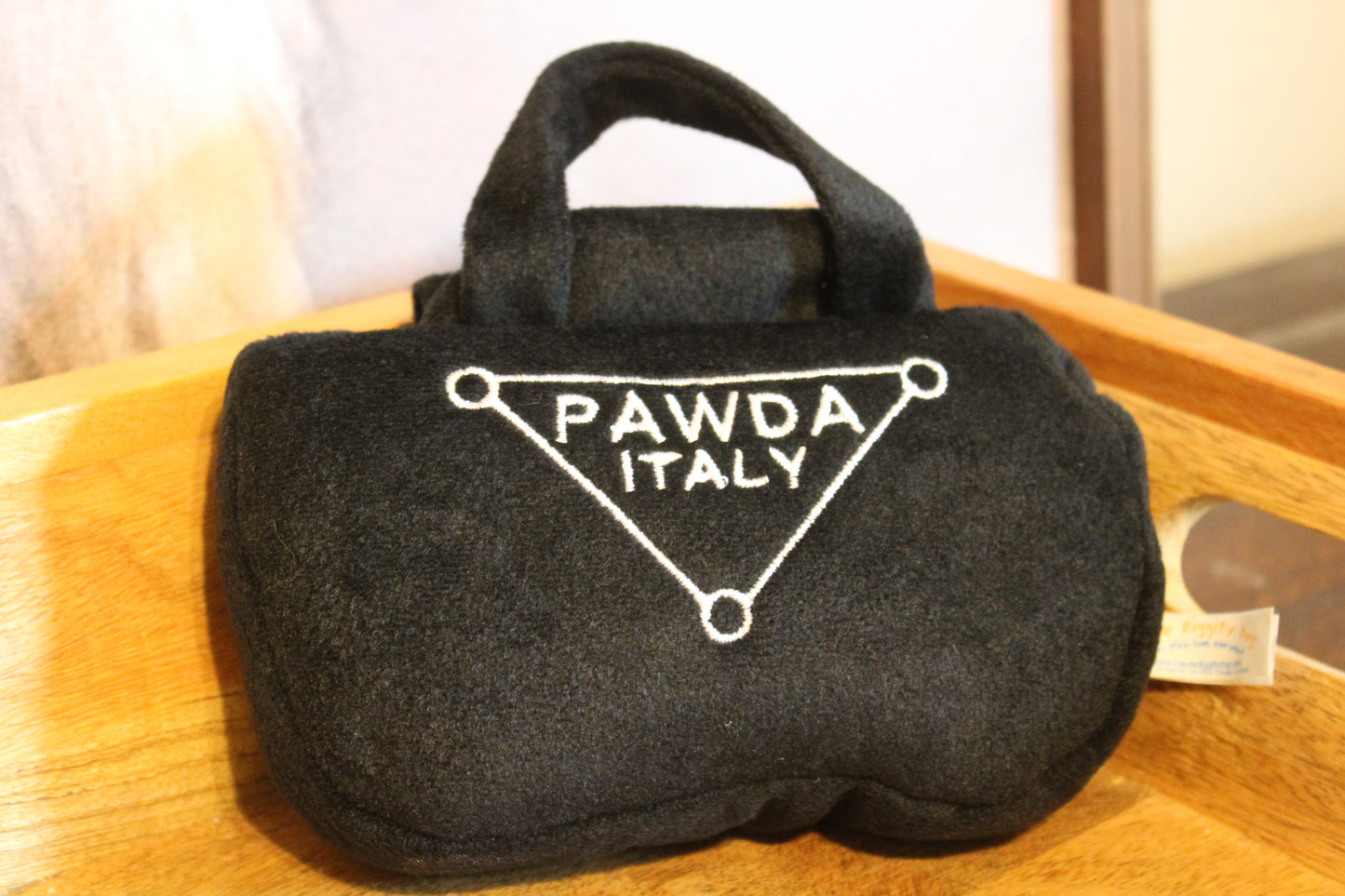 Black Pawda Handbag Squeaker Toy