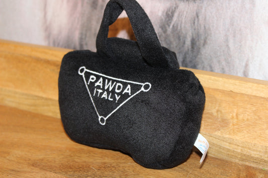 Black Pawda Handbag Squeaker Toy